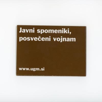 Zloženka Javni spomeniki, posvečenim vojnam, foto: arhiv UGM