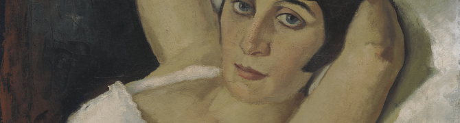 Ante Trstenjak, Portret žene, ok. 1928, olje na platnu, 42 x 58 cm, foto: Damjan Švarc