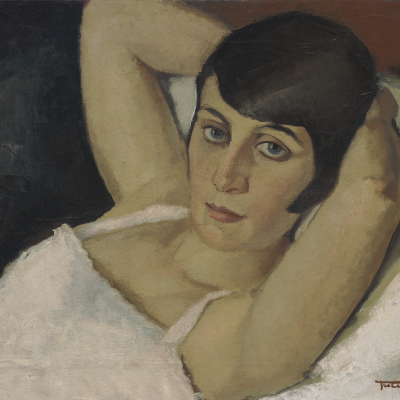 Ante Trstenjak, Portrait of Wife, around 1928, oil on canvas, 42 x 58 cm, photo: Damjan Švarc