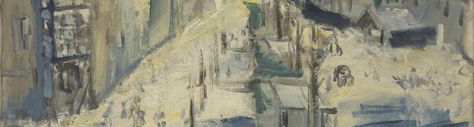 Zoran Mušič, Ulica, 1939, olje na platnu