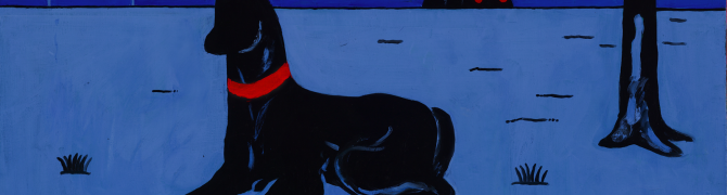 Zmago Jeraj, A Dog, 1967, oil on canvas, 70 x 100 cm, photo: Damjan Švarc