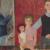 Janez Vidic, Autoportrait with family, 1959, oil on canvas