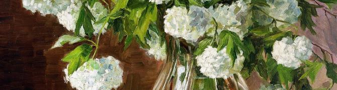 Avgusta Šantel Jr., Flowers in a Vase 1909, oil on canvas, 52 x 70 cm, photo: Damjan Švarc