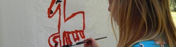 Art Kamp ustvarjalnica, poletje 2015, foto: Marko Ornik