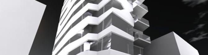 Archi-Tectonics, Q Tower, facade algorythm with MIT Medie Lab, Philadelphia, ZDA, 2006