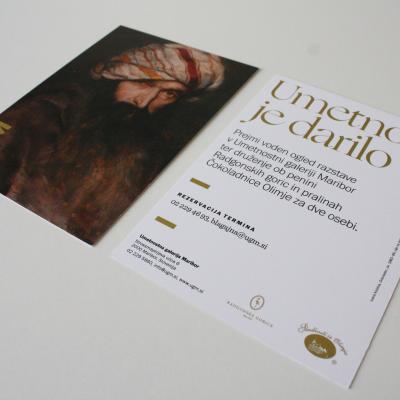 UGM gift cards for two / Oriental man by Ivana Kobilca