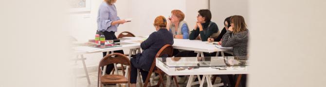 Graphic workshops for adults, Alternative graphic techniques, Surface in graphics, 24.10.2017, UGM, photo Sara Rezar