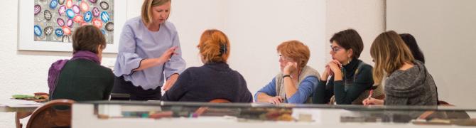 Graphic workshops for adults, Alternative graphic techniques, Surface in graphics, 24.10.2017, UGM, photo Sara Rezar