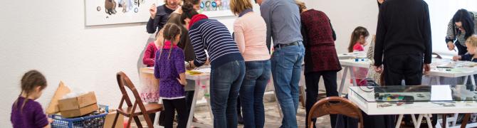 Saturday intergenerational workshop - Hand in hand towards creativity - Show me your colours and I'll show you who you are, 18.11.2017, UGM, photo Sara Rezar