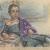 Elsa Oeltjen Kasimir, Ležeči avtoportret, 1922, pastel, papir