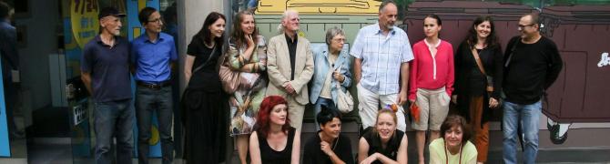 Artists at opening of exhibition Made in Maribor, photo: Matej Kristovič