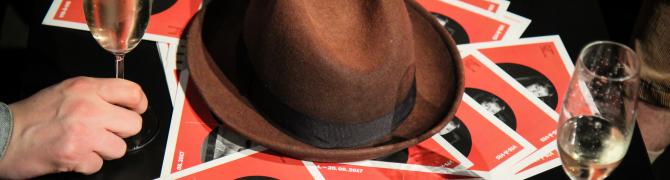 Hat, opening of the exhibition VIS-Á-VIS, photo: Matej Kristovič