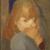 Slavko Kores, Girls head, tempera on cardboard, around 1953