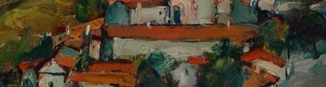 Maks Kavčič,  Settlement in Istria, 1950, oil on canvas