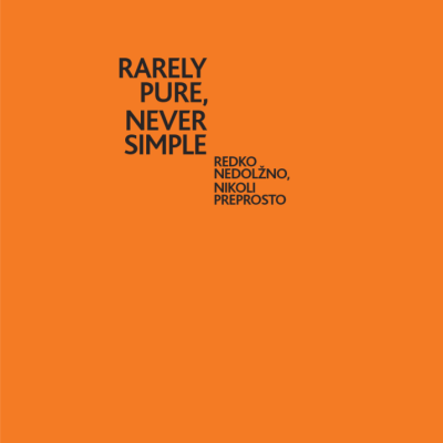 Redko nedolžno, nikoli preprosto, Parallel, naslovnica kataloga, 2018, UGM