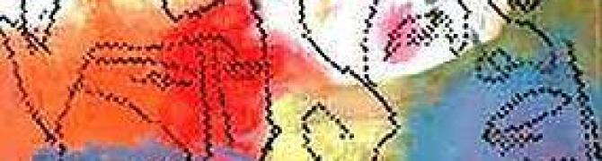 Sigmar Polke, 'Jeden Ding hat seinen Diener', sagt Dagmar Steffen und rückt das Buttermesserchen zurecht, 1996, gvaš